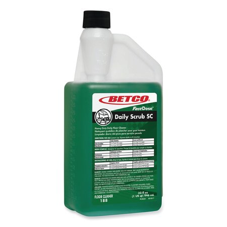 BETCO Daily Scrub SC Floor Cleaner, Characteristic Scent, 32 oz Bottle, 6PK 1884800